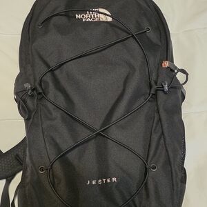 The North Face Jester Backpack in Black -Rose Gold